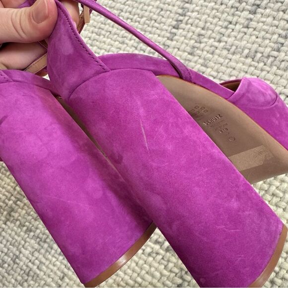 NEW Schutz Luan Suede Platform Pump in Bright Violet 8.5 - Picture 6 of 8